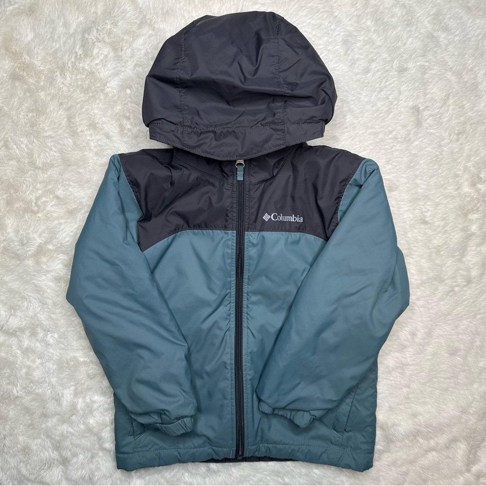 Columbia Jacket Lined Blue & Grey Size 7